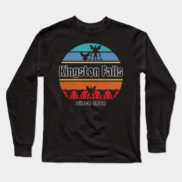 Gremlins Kingston Falls Cult Movies 80s Long Sleeve T-Shirt by TEEWEB